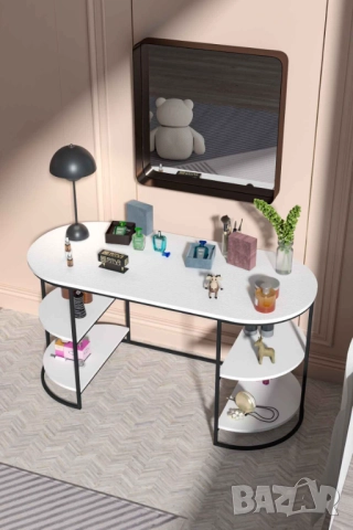 Тоалетка за грим / Тоалетка за спалня / Маса за грим, снимка 8 - Етажерки - 52211351