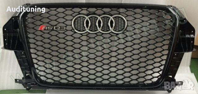 Решетка за Ауди Audi Q3-RSQ визия 2012 2013 2014 Черна Черна Хром, снимка 4 - Тунинг - 32048231