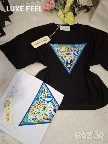 GUESS ⚜️Дамски Памучни Тениски , снимка 8 - Тениски - 53287453