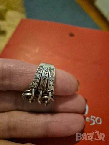 среб пръстен модел BVLGARI, снимка 4 - Пръстени - 53060479