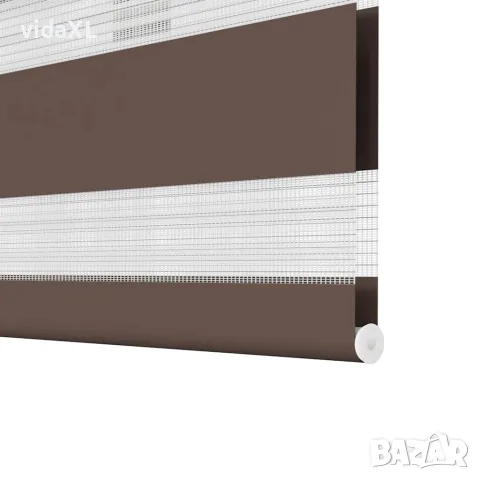 vidaXL Зебра щора 60,9x120 см Ширина на плата 56,7 см цвят кафе, снимка 10 - Щори - 56146371