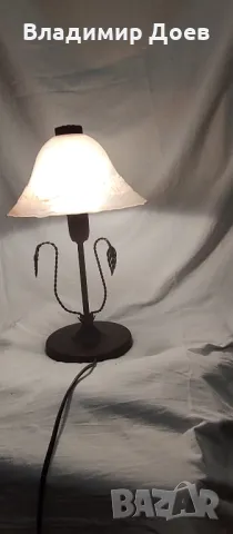 Нощна лампа от ковано желязо , снимка 2 - Настолни лампи - 50433493