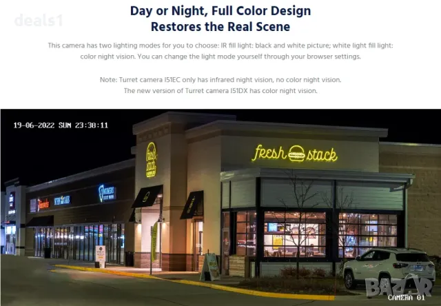 ANNKE FCD600 Bullet Панорамна Външна PoE Охранителна камера с двоен обектив 6MP , снимка 6 - IP камери - 50192508