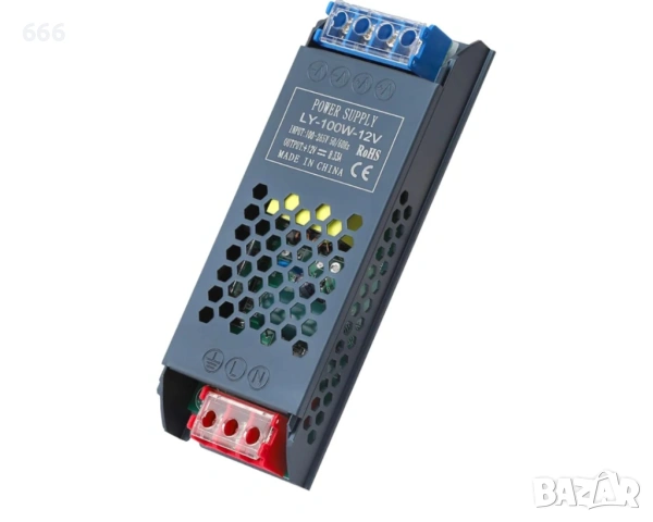 LED трансформатор 12 V 100 W захранване за драйвери, захранващ трансформатор 230 V към 12 V