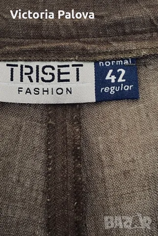 Модерен ленен панталон TRISET, снимка 8 - Панталони - 49810990