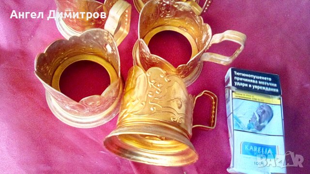 СССР Пет медни стакана , снимка 3 - Антикварни и старинни предмети - 37413398