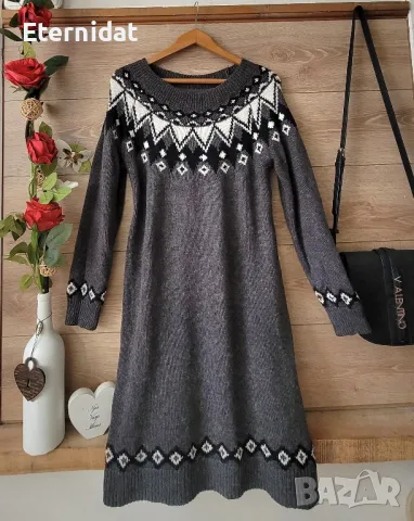 Рокля плетиво вълна и акрил ELLOS , снимка 3 - Рокли - 49098091