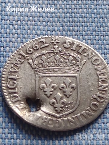 Сребърна монета 1/12 Екю 1662г. Луй четиринадесети Лион Франция 28459, снимка 12 - Нумизматика и бонистика - 42872200