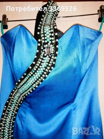 Тюркоазена бутикова рокля - Италия 🇮🇹, снимка 13 - Рокли - 36695605