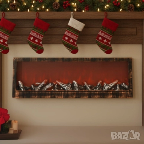 Изкуствена LED камина 24'' – уют и пламък без дим и поддръжка, снимка 3 - Друга електроника - 52013141