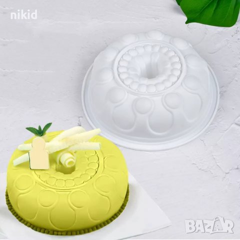 Цвете корона силиконова форма молд тава за направа печене кекс торта желиран сладкиш, снимка 3 - Форми - 25449286