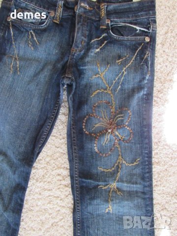 Дънки за момиче размер 28/32 с ефекти, снимка 2 - Детски панталони и дънки - 51231194