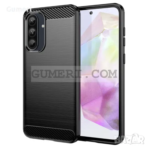 Samsung Galaxy A36 - Противоударен Силиконов Гръб - Карбон