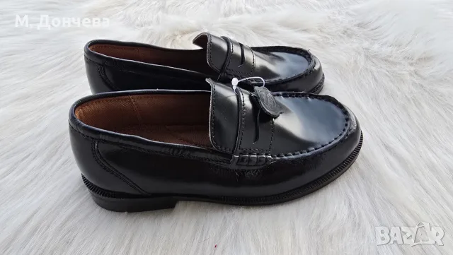 Детски официални обувки Next Black Leather Loafers №31 - НОВИ, снимка 3 - Детски обувки - 55958717