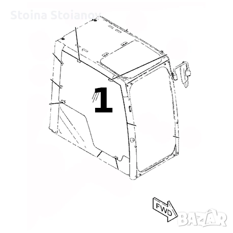 Стъкла за CAT  313 313 GC 315 315 GC 317 317 GC 320 320 GC 323 323 GC 325 326 326 GC 330 330 GC 333 , снимка 4 - Индустриална техника - 51649177