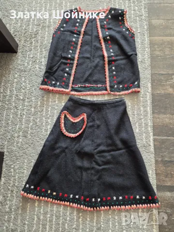 Костюмчето от баба соц носталгия, ръчна изработка,вълна