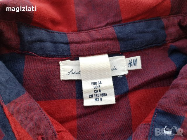 Карирана риза H&M размер М, снимка 2 - Ризи - 39002847