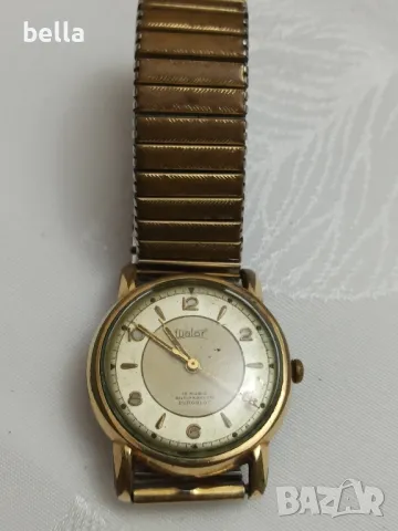 РЯДЪК ПОЗЛАТЕН МЪЖКИ ЧАСОВНИК WALOR 17 КАМЪКА, снимка 5 - Антикварни и старинни предмети - 49213159