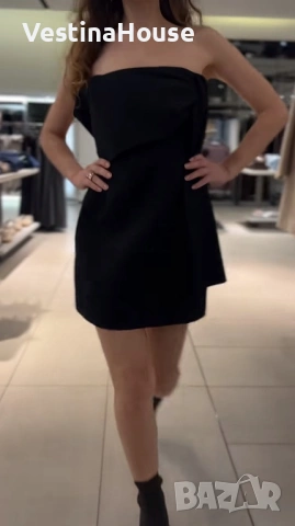 Дамска черна рокля по тялото, снимка 2 - Рокли - 54171190