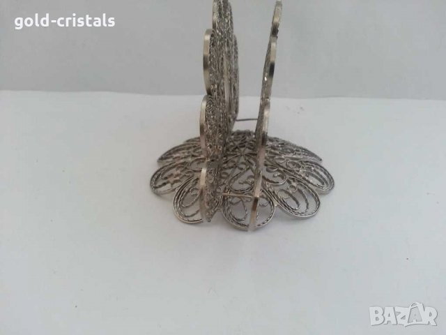 салфетник филигран, снимка 3 - Антикварни и старинни предмети - 31205233