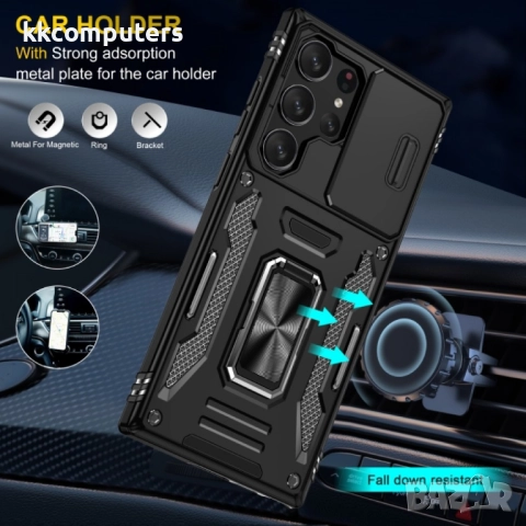 Samsung Galaxy S24 Ultra 5G Удароустойчив Ring Holder Калъф и Протектор, снимка 9 - Калъфи, кейсове - 52663879