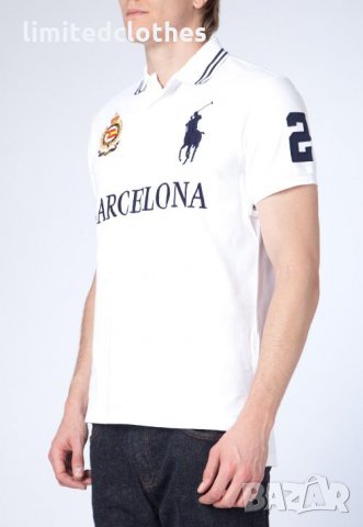 POLO by RALPH LAUREN BARCELONA Мъжка Тениска с Яка size M, снимка 2 - Тениски - 30956135