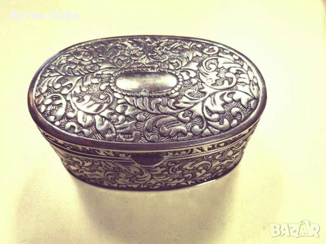 Метална посребрена кутия за бижута, снимка 2 - Други - 31411341