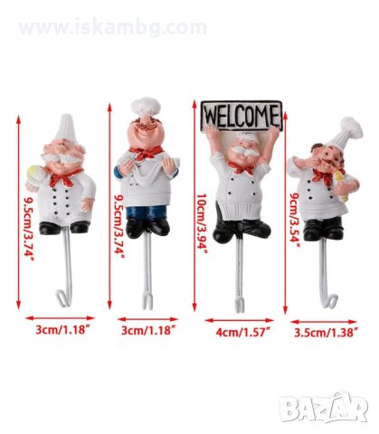 ЗАБАВНИ КУХНЕНСКИ ЗАКАЧАЛКИ, ФИГУРА НА ГОТВАЧ С КУКИЧКА - код 2945, снимка 7 - Други стоки за дома - 33906341