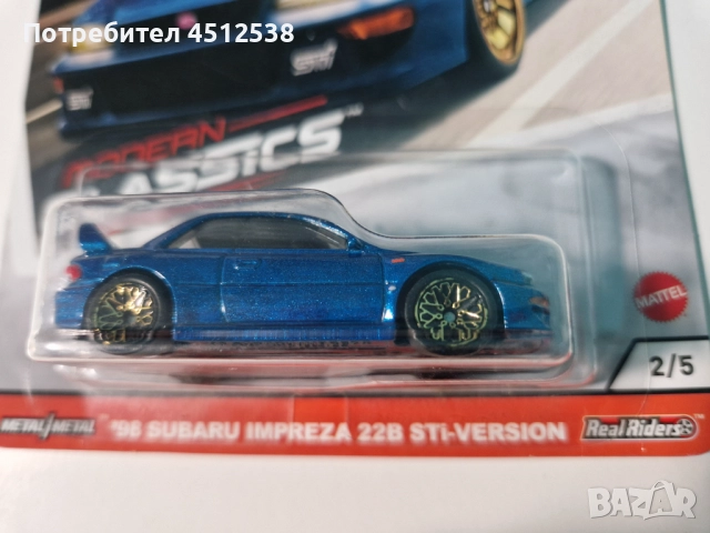 Hot wheels Subaru Impreza 22B STi-VERSION, снимка 4 - Колекции - 52298677