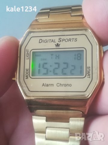 Ретро часовник. Digital sports. Germany. Vintage. Позлата. Реплика на CASIO. , снимка 5 - Мъжки - 42624983