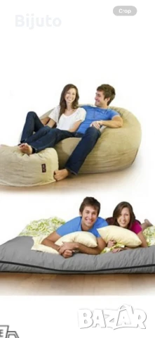 Голям пуф барбарон кинг сайз , снимка 2 - Други стоки за дома - 51419972