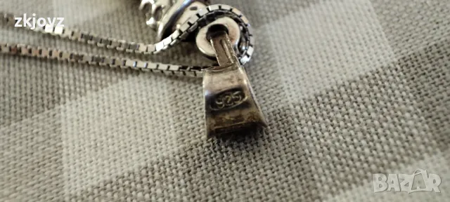 СРЕБЪРНА ВИСУЛКА ЧИЧО СКРУДЖ + ЛАНЕЦ 2.86 гр / проба 925, снимка 4 - Колиета, медальони, синджири - 48655443