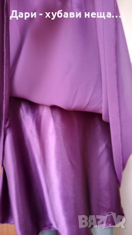 Рокля в лилаво, от два пласта  🍀♥️L,XL,♥️🍀арт 4404, снимка 4 - Рокли - 37516262