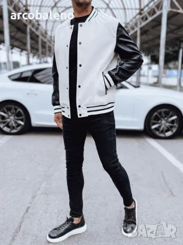 Мъжко бейзболно кожено яке, снимка 2 - Якета - 49138169