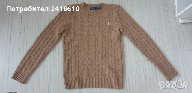 POLO Ralph Lauren Cable Wool / Cashmere Knit Womens Size S  ОРИГИНАЛ! Дамски Пуловер , снимка 9 - Блузи с дълъг ръкав и пуловери - 52352586