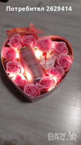 Луксозна кутия с сапунени рози ., снимка 4 - Изкуствени цветя - 36623101