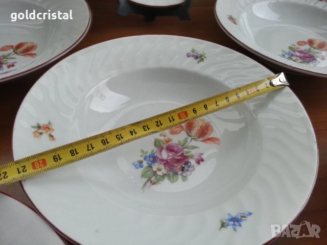 Стар български порцелан чинии дълбоки , снимка 4 - Антикварни и старинни предмети - 39897090