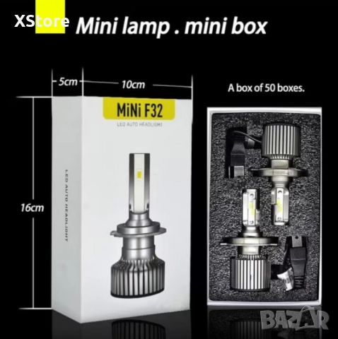 LED крушки F32 MINI - Н27 за фарове 12V – 2 бр., снимка 2 - Аксесоари и консумативи - 52458174
