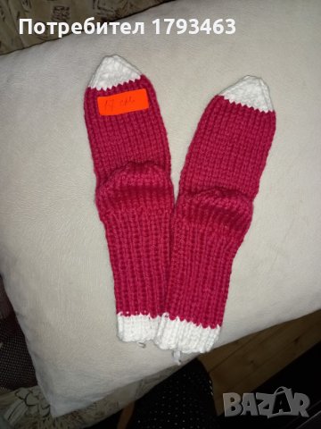 Ръчно плетени детски вълнени чорапи, снимка 1