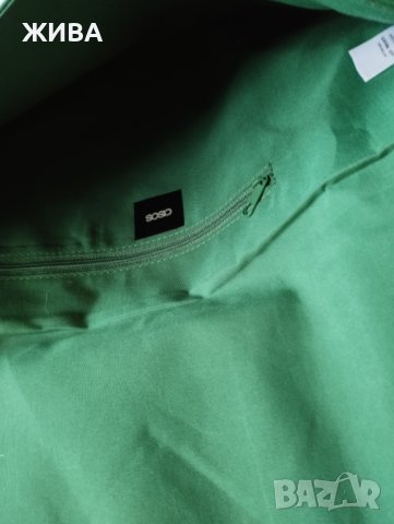 Дамски клъч насителн зелен цввят и метални орнаменти, снимка 6 - Чанти - 38081458