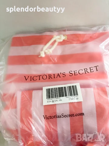 Victoria's Secret Раница и Хладилна Чанта 2 в 1, Розово-Коралово Райе, снимка 6 - Раници - 51241283