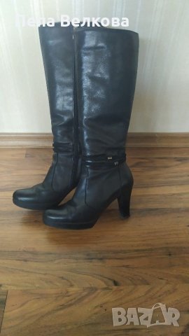 Естествена кожа елегантни ботуши