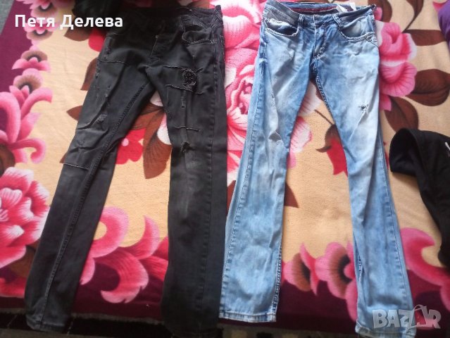 Продавам две кожени якета, два чифта дънки и официална риза