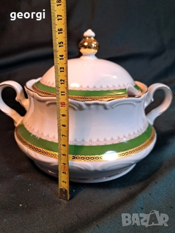 немски порцеланов супник с позлата Winterling 30/4, снимка 4 - Сервизи - 52730085