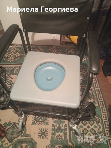 Инвалидна количка за баня с вградена тоалетна, снимка 2 - Инвалидни колички - 53260298