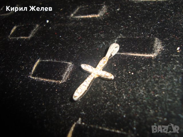 СТАРО КРАСИВО КРЪСТЧЕ с ЦИРКОНИ 20961, снимка 2 - Колиета, медальони, синджири - 32101895