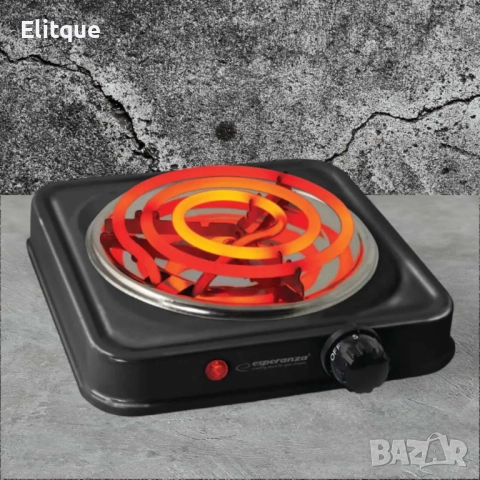 Котлон Esperanza, 1000W, Открит нагревател, 5 нива, Черен, 2 ГОДИНИ ГАРАНЦИЯ, снимка 4 - Друга електроника - 52895097