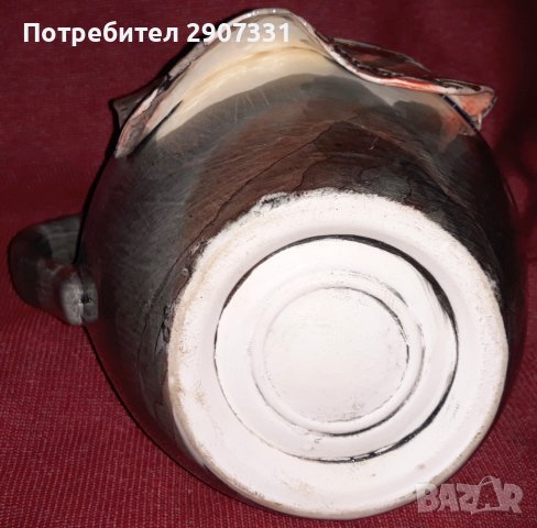 Керамичен комплект: кана, чинийка и два пепелника, снимка 4 - Декорация за дома - 38914421