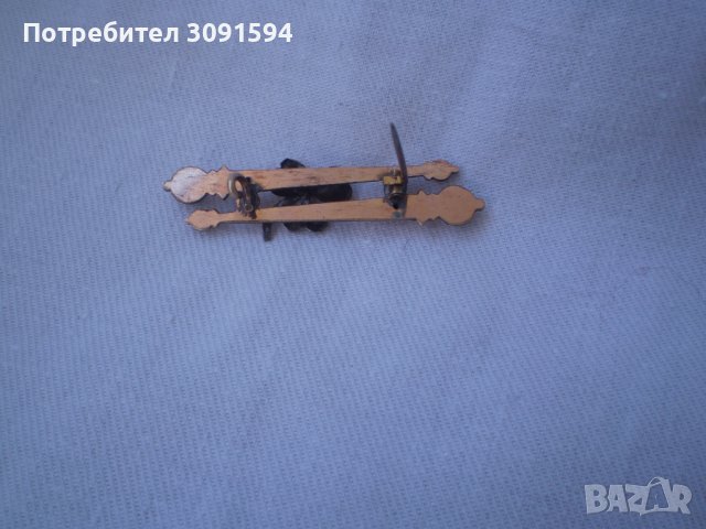 Стара Викторианска позлатена брошка детелина, снимка 5 - Антикварни и старинни предмети - 37629776