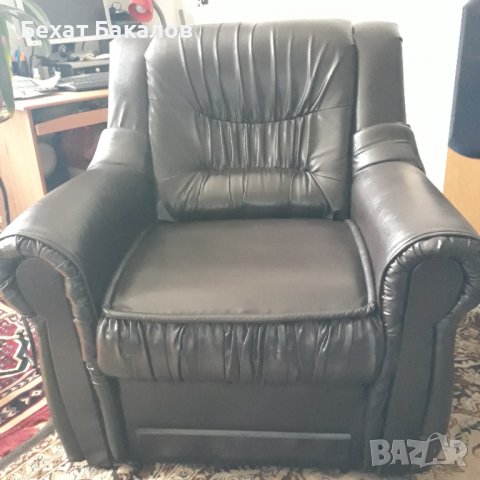Продавам кожен фотьойл- символ на уют , лукс и комфорт, снимка 4 - Дивани и мека мебел - 38416010